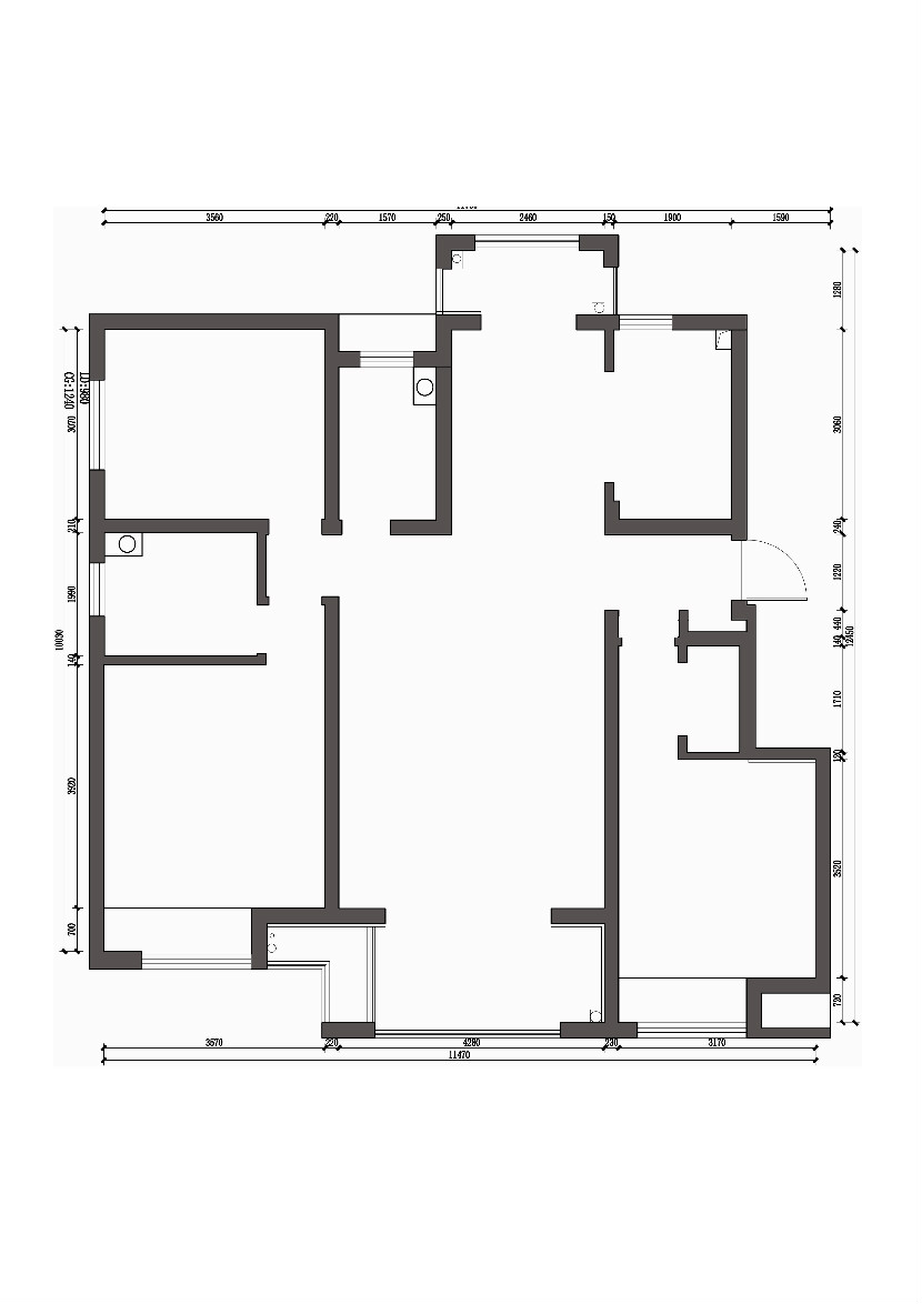 公共空间主要以白色墙面，水泥砖，木色家具为主，客厅灰色布艺沙发，咖色窗帘使空间温文尔雅。
挂毯，旅途木框装饰画，小植物，懒人沙发在空间里伴出那星星点点的慵懒时光。