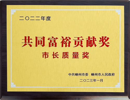 近日，在中共嵊州市委、嵊州市人民政府关于创新深化、改革攻坚、开放提升暨“奋战一季度、夺取开门红”部署大会上，金帝作为行业的头部企业，荣获2022年度嵊州市“共同...