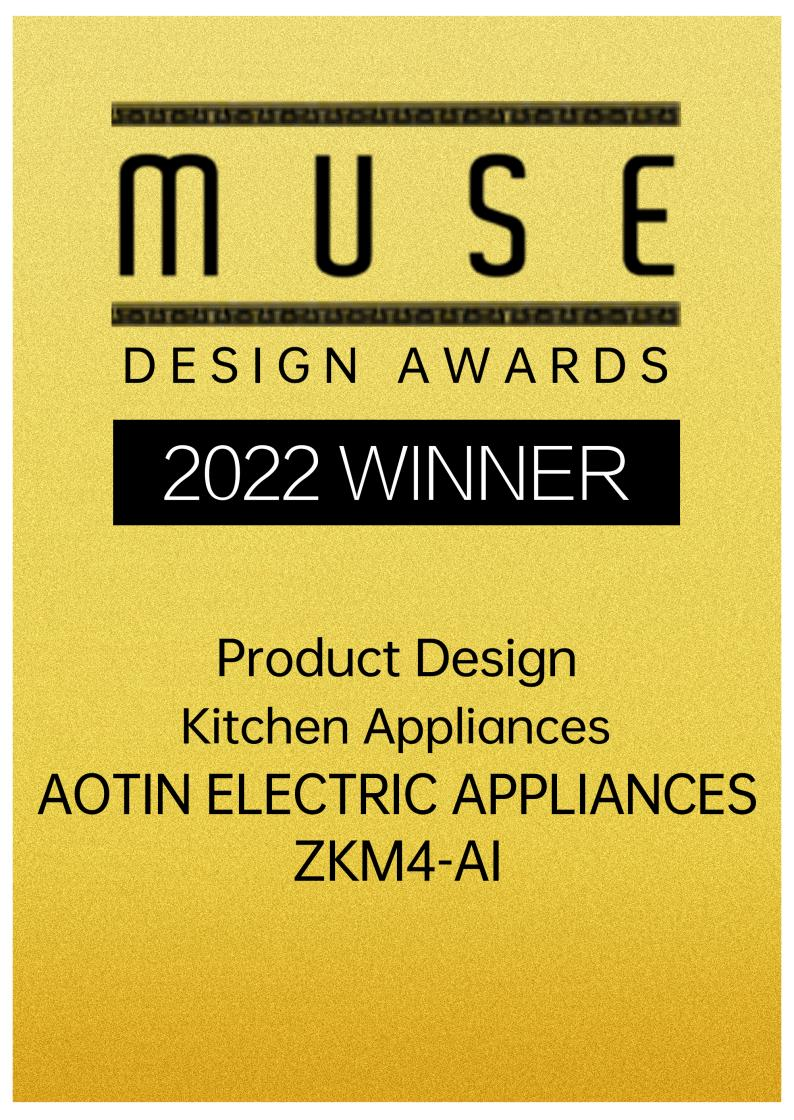 近日，素有“工业设计界奥斯卡”之称的2022美国缪斯设计奖（The MUSE Design Awards）获奖名单揭晓。【奥田高端智能大师蒸烤一体集成灶ZKM4...