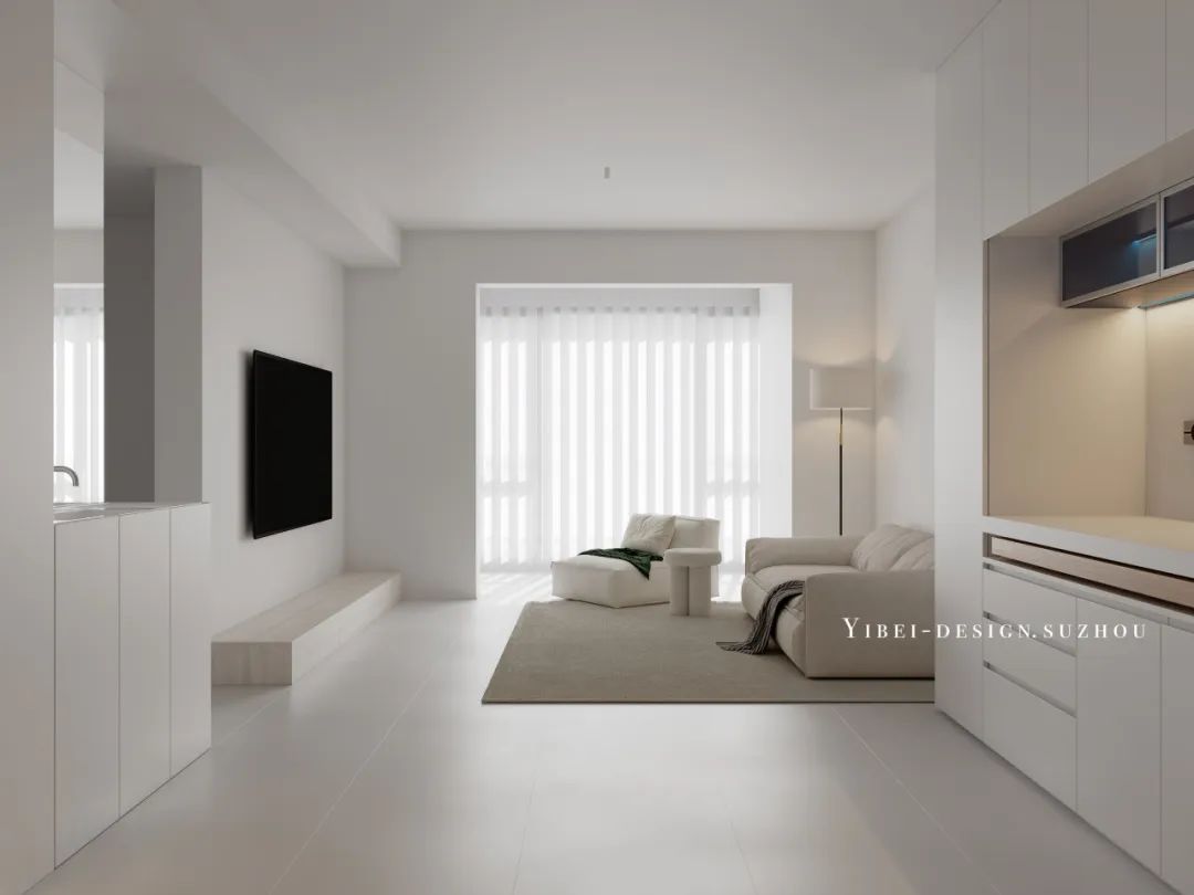 YIBEI   DESIGN   SUZHOU极简的设计哲学不仅为内部空间创造了一片纯净的画布，还呼唤着生活的点滴。The minimalist design ...