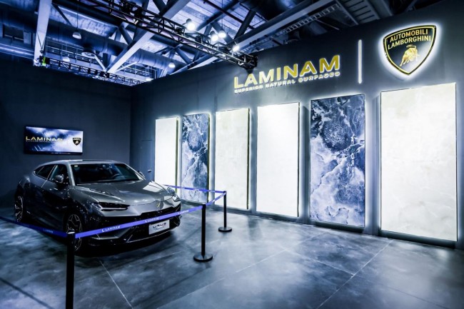 2023年12月8日-12月11日，意大利顶级岩板品牌莱梅娜LAMINAM携手世闻名的运动跑车制造商Lamborghini兰博基尼惊艳亮相2023广州设计周。首...