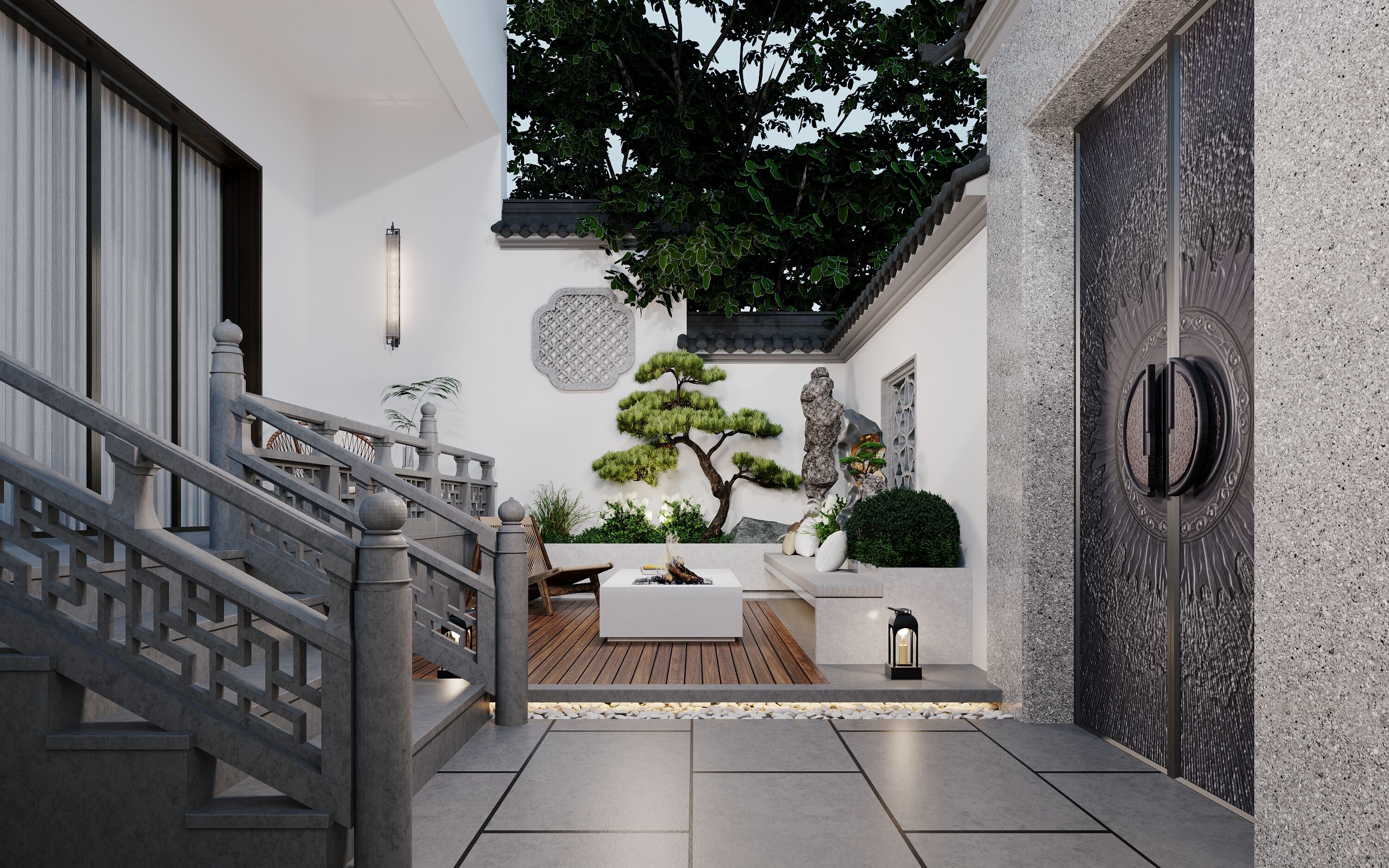  Project location: Lantingyuan (townhouse) Project area: 240 ㎡+33 ㎡ Courtyard Project style: new Chinese style Project nature: villa decoration Project status: each set of works under construction is customized by the private