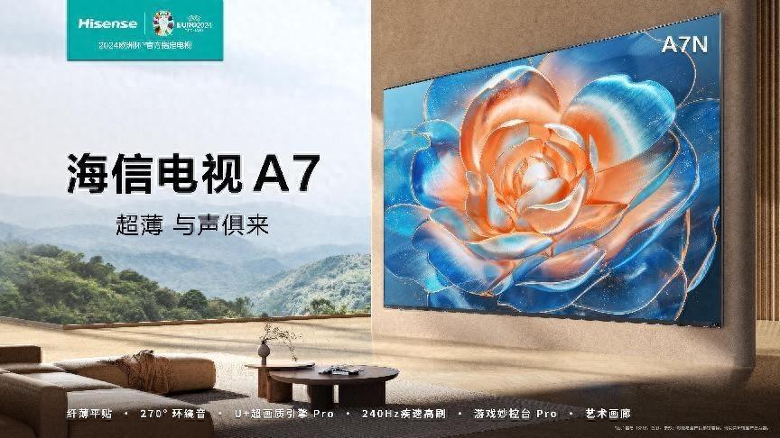 6月20日，海信电视A7N正式开启预售。作为一款能与家装家居高度匹配的氛围感单品，新品在颜值方面的确让人眼前一亮。30mm的纤薄机身仿佛贴在墙上，可与墙壁融为一...