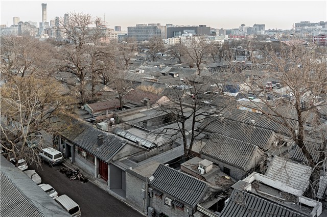 北京四合院鸟瞰图片