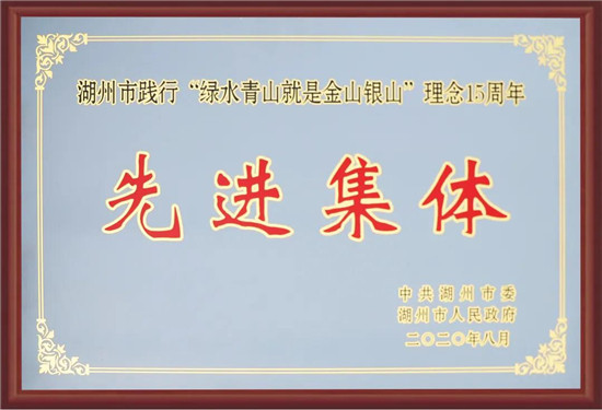 近日，湖州市“纪念两山理论十五周年”大会召开，对近年来在践行“两山理论”的典型代表企业与突出贡献的个人进行了隆重表彰，浙江世友木业有限公司荣获“先进集体”奖，总...