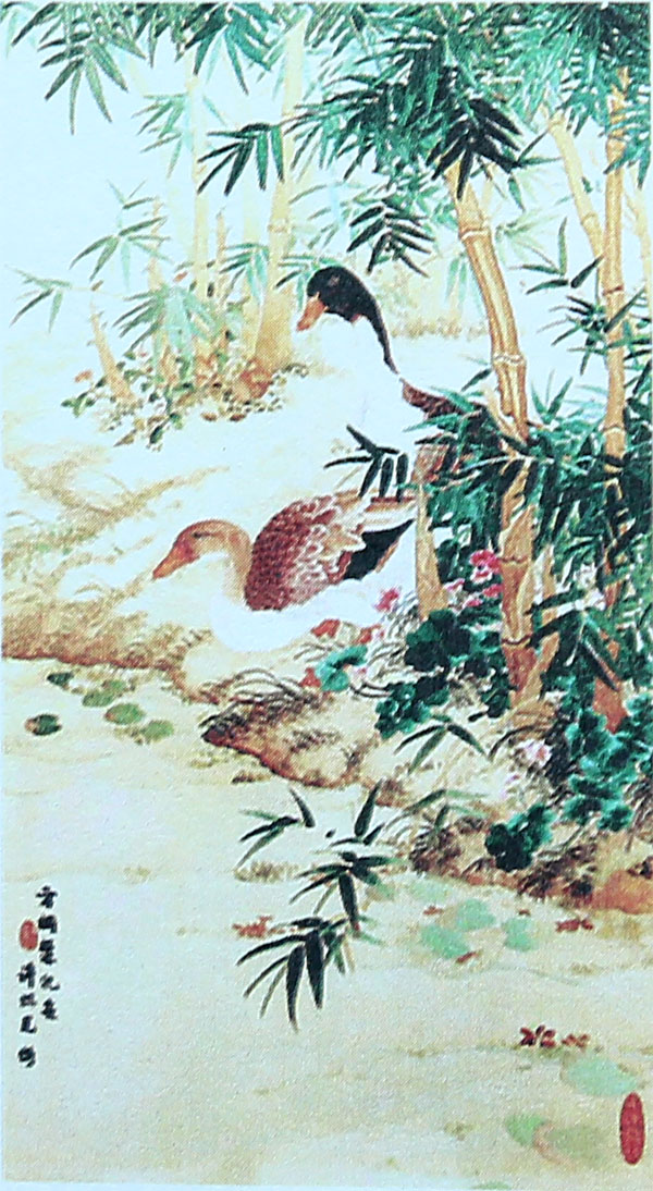 许炽光广绣作品《小河悠悠》