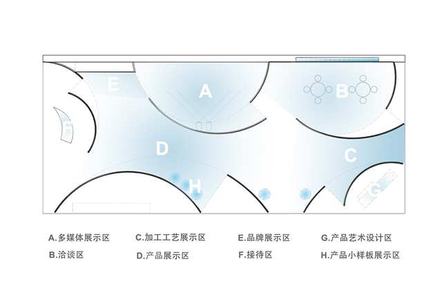 展厅彩色平面图图片